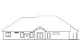 Secondary Image - Ranch House Plan - Pleasanton 99008 - Rear Exterior