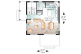 A-Frame House Plan - Willowgate 99089 - 1st Floor Plan
