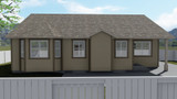 Secondary Image - Ranch House Plan - Autumn Leaf 99015 - Rear Exterior