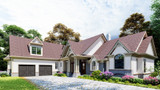 Craftsman House Plan - Woodfin Ridge Cottage B 19974 - Front Exterior