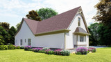 Craftsman House Plan - Woodfin Ridge Cottage B 19974 - Rear Exterior