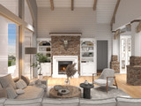 Craftsman House Plan - Woodfin Ridge Cottage B 19974 - Great Room