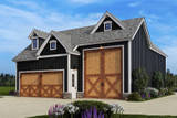 Farmhouse House Plan - Lodgemont 38850 - Right Exterior