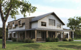 Farmhouse House Plan - 49090 - Left Exterior