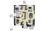 Prairie House Plan - 51860 - 1st Floor Plan