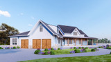 Farmhouse House Plan - Tiger Creek Cottage B 65863 - Left Exterior