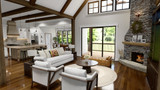 Craftsman House Plan - Sprucebow 82254 - Living Room