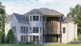 European House Plan - Brockton Hall 96009 - Rear Exterior