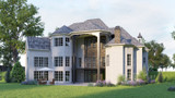 European House Plan - Brockton Hall 96009 - Rear Exterior