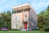 Contemporary House Plan - Hill Street 61666 - Front Exterior Contemporary House Plan - Hill Street 61666 - Front Exterior
