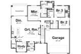 European House Plan - Evans Brook 97437 - 1st Floor Plan