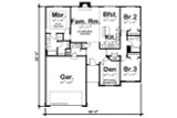 European House Plan - Bloom 27038 - 1st Floor Plan