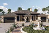 Mediterranean House Plan - Twin Oaks 24556 - Front Exterior