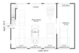 Country House Plan - Oak Drive Garage 37803 - 1st Floor Plan