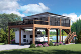 Traditional House Plan - Coffee Ridge RV Port 15077 - Exterior