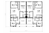 Secondary Image - Contemporary House Plan - FC Modern Twin 72972 - 2nd Floor Plan