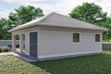 Mediterranean House Plan - Pearland 63704 - Rear Exterior