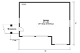 Prairie House Plan - Garage 39901 - 1st Floor Plan