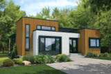 Contemporary House Plan - 74416 - Front Exterior