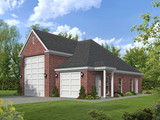 Classic House Plan - Center Hill 2 38513 - Front Exterior
