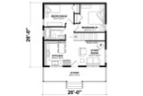 Cottage House Plan - Great Escape 3 98227 - 1st Floor Plan