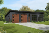 Contemporary House Plan - Tower Garage 5 33676 - Front Exterior