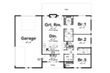 European House Plan - Edenton 38620 - 1st Floor Plan