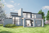 Contemporary House Plan - Townsend 35186 - Rear Exterior
