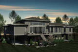 Secondary Image - Modern House Plan - 17348 - Rear Exterior