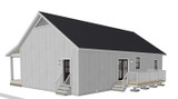 Secondary Image - Farmhouse House Plan - 83622 - Rear Exterior