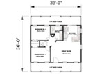 Cottage House Plan - 70492 - 1st Floor Plan
