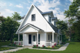 Cottage House Plan - Urban Studio with Loft 42543 - Front Exterior