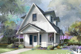 Cottage House Plan - Urban Studio with Loft 42543 - Front Exterior