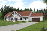 Ranch House Plan - Bison Path w/Garage 81320 - Front Exterior