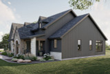 Ranch House Plan - Hayden Flats 11015 - Right Exterior