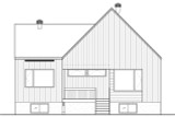Secondary Image - European House Plan - 72596 - Rear Exterior