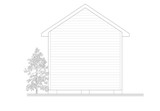Secondary Image - Farmhouse House Plan - Caribou 92130 - Rear Exterior