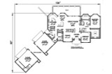 French Country House Plan - Jennifer 68762 - 1st Floor Plan