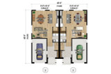 Traditional House Plan - 58637 - 1st Floor Plan