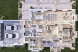 Southern Style Home Plan - Aerial View 1st Level - Other Floor Plan