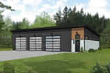 Contemporary House Plan - Hightower Spring RV Garag 99416 - Front Exterior