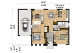 Modern House Plan - 50684 - 1st Floor Plan