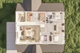 Modern Farmhouse Barndominium Style Home Plan - 2nd Level Aerial View Floor Plan  - 2nd Floor Plan