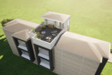 Modern Style Duplex Home Plan - Rooftop Deck - Exterior