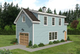 Cape Cod House Plan - Blue Hills ADU 3 74932 - Front Exterior