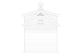 Cape Cod House Plan - Blue Hills ADU 3 74932 - Rear Exterior