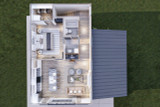 Farmhouse Style Carriage House Plan - 2nd Level Floor Plan Aerial View - Other Floor Plan
