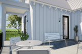 Modern Farmhouse Style House Plan - Front Exterior Terrace  - Front Exterior