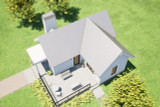 Modern Farmhouse Style House Plan - Aerial View of Exterior  - Exterior