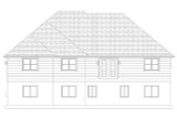 Traditional House Plan - Ashley 40633 - Rear Exterior